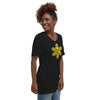 Taino Sol Rebelde Women's Unisex Short Sleeve V-Neck T-Shirt